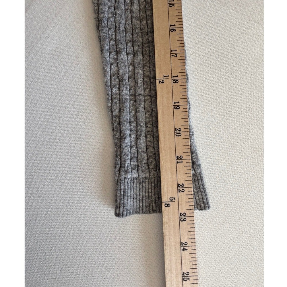 Tommy Hilfiger Womens Grey Cable Knit V-Neck Cotton Sweater Size M Y2K Preppy - Picture 8 of 8